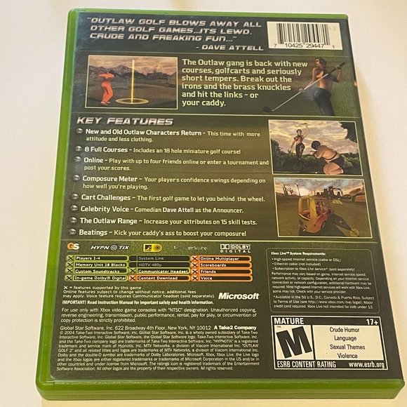 Outlaw Golf 2 Xbox Complete in Box - Picture 2 of 3